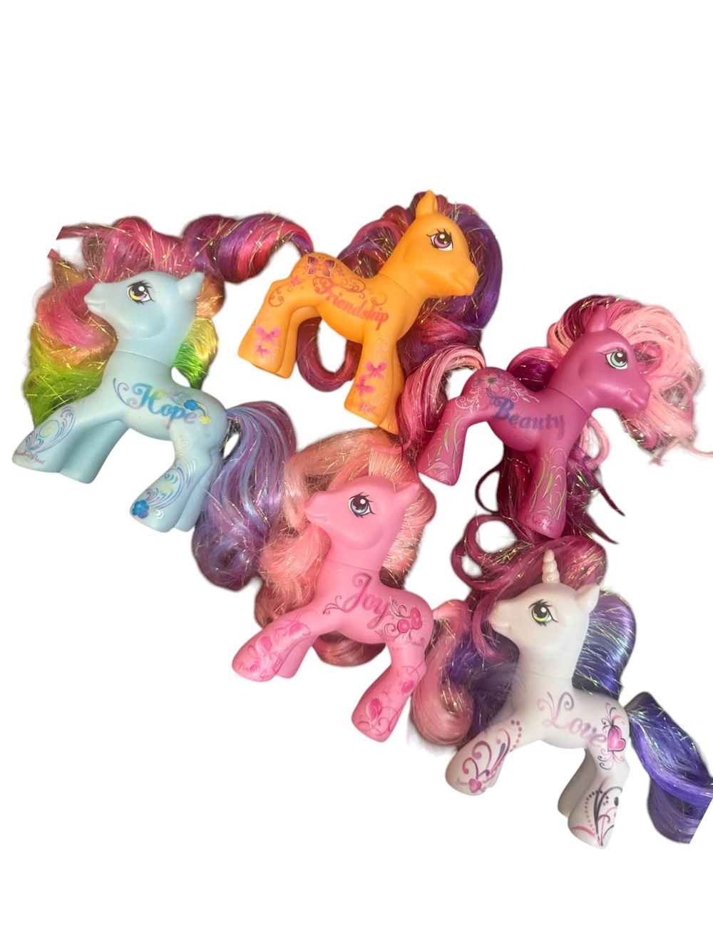 Vintage My Little Pony 25th Anniversary Pony Lot Hope Joy Love Friendship Beauty